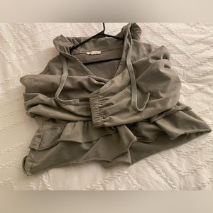 Oversized Swing Sweater-Sage green.